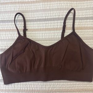 Athleta Sports Bra Renew Scoop Convertible Racerback Brown Large L